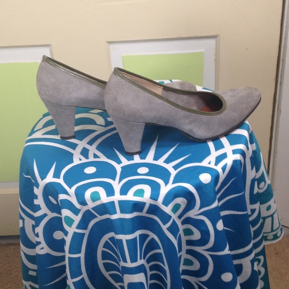 JACK ROGERS VINTAGE PUMPS 1960'S GRAY SUEDE 7.5 - Picture 4 of 8